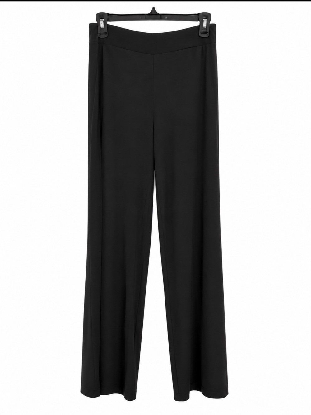JM Collection Black Wide-Leg Pull-On Pants size large EUC
